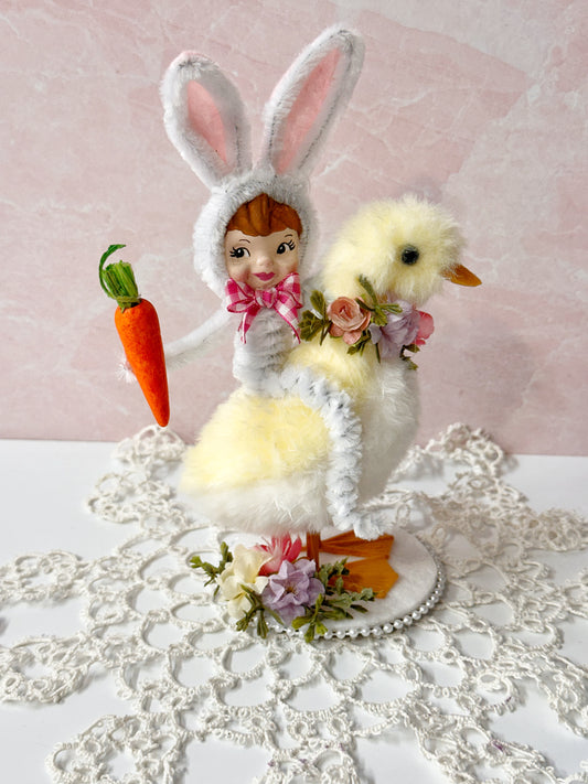 Bunny Girl with Duck