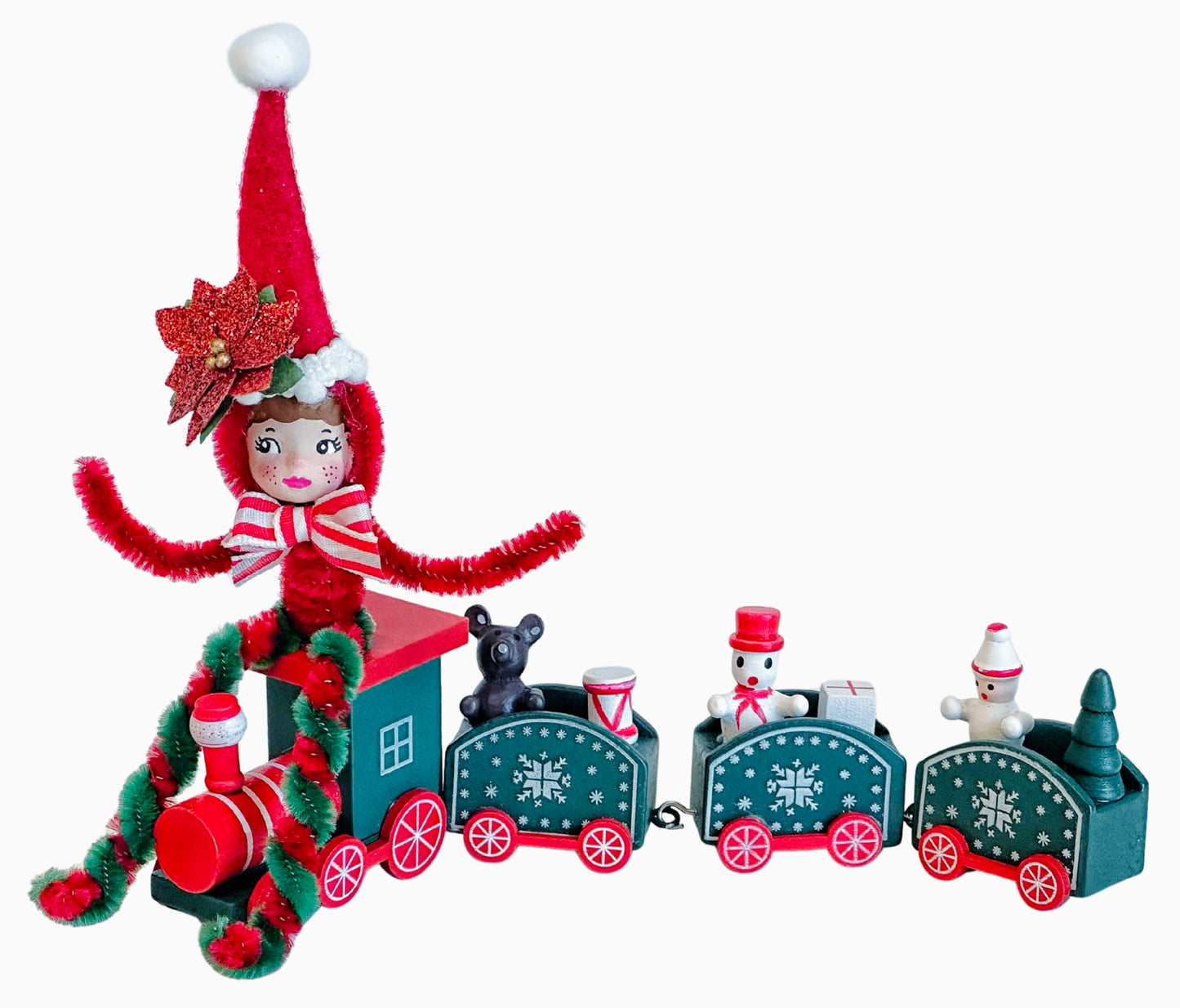 Christmas Elf with Train